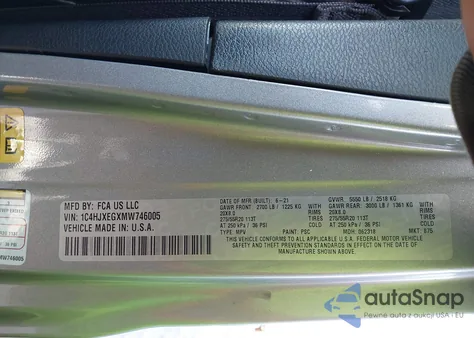 2021 Jeep Wrangler Unlimited High Altitude 4X4 из США, поврежденный, VIN 1C4HJXEGXMW746005